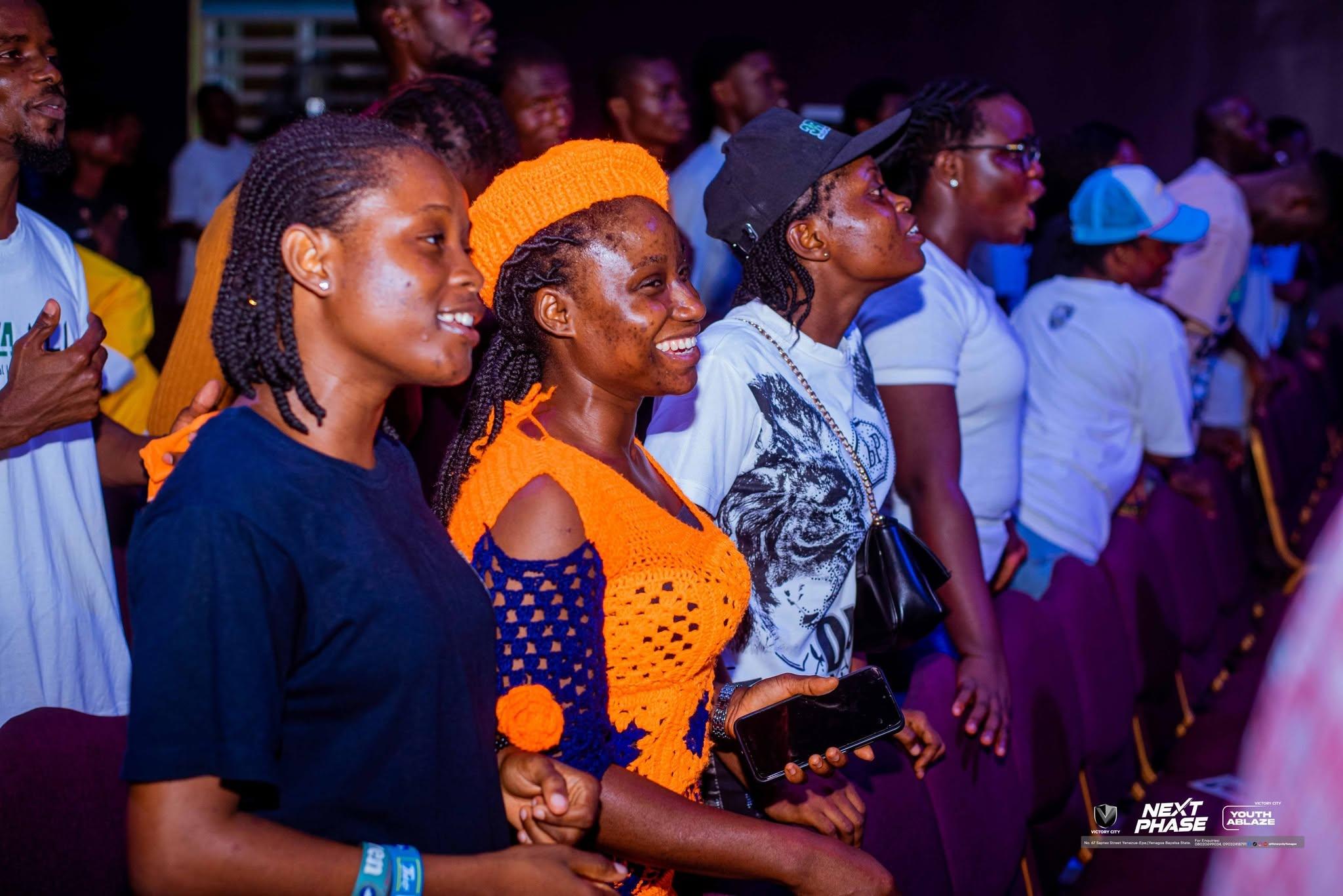 Young people listening together at a Youth Ablaze gathering
