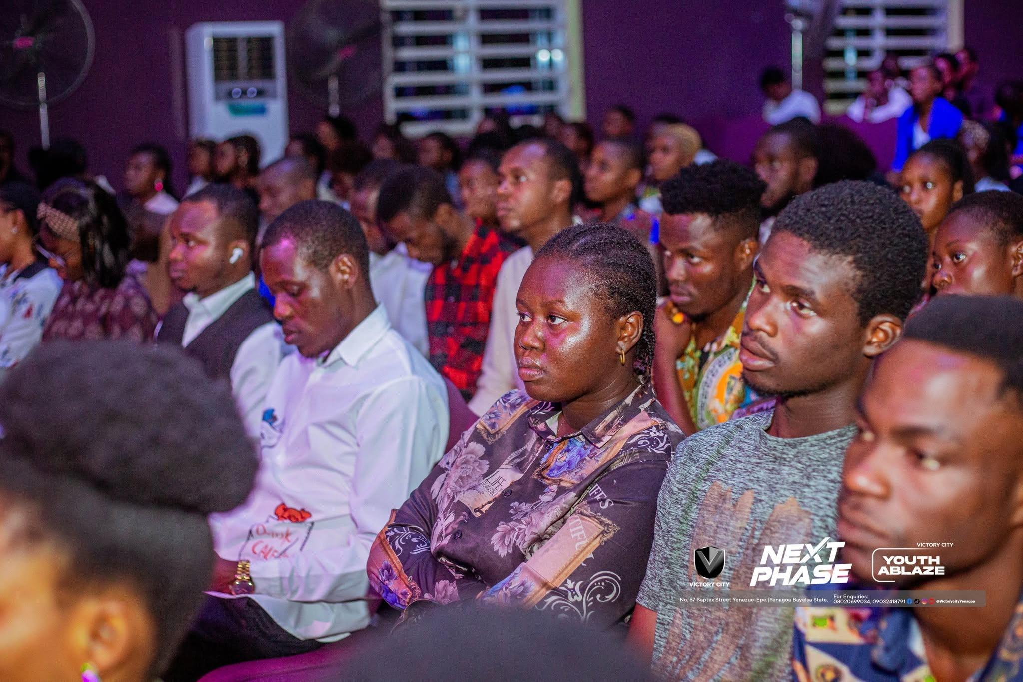 Youth Ablaze attendees listening together